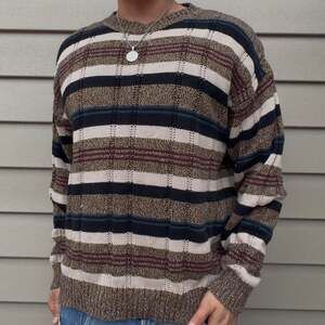 Jantzen Vintage 90s Striped Cotton Knit Sweater
